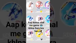 freefire aap konsa saal me game 🎮 khlana sru kiyaa thaaviralshort 1k subscribe [upl. by Bunny]