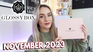 GLOSSYBOX NOVEMBER 2023 UNBOXING  One of the BEST for a while  MISS BOUX [upl. by Jeroma]