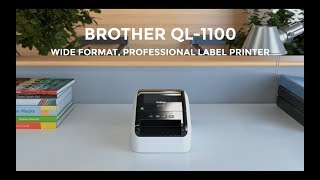 Brother QL1100 Wide Format Postage and Barcode Professional Thermal Label Printer with AutoCrop [upl. by Kcirdec]