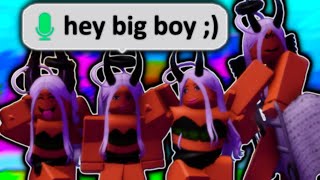 Roblox VOICE CHAT as an EGIRL Funny Moments [upl. by Wolfgram]