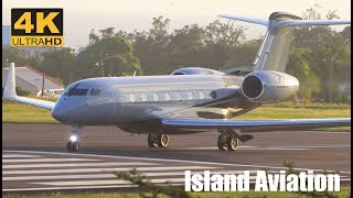 4K Private Jet Movements  Gulfstream G450Global 5000Gulfstream G650ER Action  St Kitts [upl. by Ehcrop]