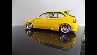 Building Honda Civic EK9 TypeR 124 Fujimi [upl. by Crystal]