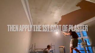 How to plaster over an Artex ceiling in 60 seconds SD 480p [upl. by Furlong450]