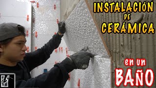 Cómo instalar cerámica EN UN BAÑO 🚿  Instalaciones [upl. by Abel]