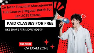 Capital Structure  CA Inter FM  Jan 2025 Full Coverage  Regular Batch for Jan 2025 Exams CLASS 04 [upl. by Jessika]