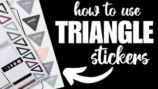 5 Ways to use Triangle Stickers  Planner Tutorials Tips Tricks amp Hacks for Beginners [upl. by Kammerer749]