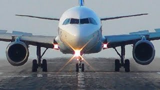 Condor A320 Evening Landing amp NIGHT JETBLAST Skiathos the Second St Maarten Plane Spotting [upl. by Nylinej]