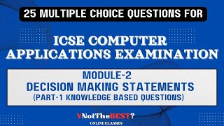 ICSE COMPUTER APPLICATIONS MULTIPLE CHOICE QUESTIONS MODULE 2 PART 1 KNOWLEDGE BASED [upl. by Odnumyar]