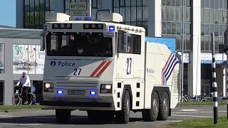 Grote inzet politie voor begeleiding spelersbussen rondom de wedstrijd Feyenoord  Ajax in de kuip [upl. by Onig617]