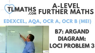 ALevel Further Maths B709 Argand Diagram Loci Problem 3 [upl. by Nesta]