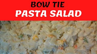 HOW TO MAKE BOW TIE PASTA SALAD WITH MAYONNAISE AND MIXED VEGETABLESONIONS SCALLIONS amp BELL PEPPERS [upl. by Naujyt527]