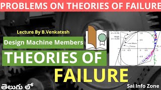 Problems On Theories Of FailureDesign of Machine Membersతెలుగు Lecture Part 1 Saiinfozone [upl. by Oneg]