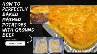 Delicious Baked Mashed Potatoes with Ground Beef Recipe [upl. by Anella398]