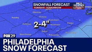 Philadelphia snow forecast How much snow you can expect Monday Tuesday [upl. by Richers]