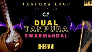 Tanpura Swarmandal C  C Sharp  Bheravi  Best For Vocal Practice [upl. by Nwadal526]