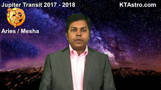 Jupiter Transit 2017  2018 for Aries  Mesha Rasi Guru Peyarchi  Gochar [upl. by Varion]