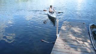 Entering and exiting a kayak at a dock using KayaArm [upl. by Bobette]