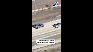 Driver of stolen vehicle killed in highspeed chase in LA County [upl. by Adnulahs986]