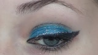 New Years Eve Makeup Tutorial  Glitter and Cobalt Blue  Tori Sterling ♡ [upl. by Neras]