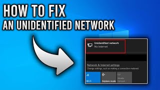 HOW TO FIX UNIDENTIFIED NETWORK  WINDOWS 10  2022 [upl. by Nojid]