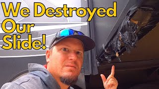 How to Fix RV Slide Out Problems  Replacing Slide Ski  RV Slide Out Adjustment Fulltime RV Living [upl. by Keefer]