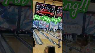 Pin Flipping in bowling bowling strike shorts [upl. by Melnick123]