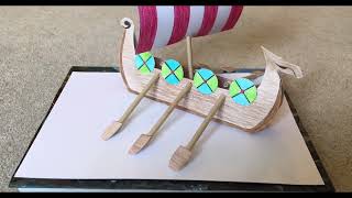 How to make a model Viking longship longboat [upl. by Ayoj802]