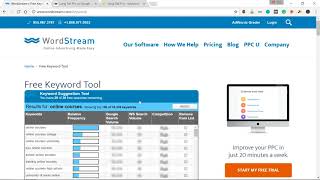 SEO Wordstream  The free keyword tool by wordstream  Keyword research for ppc amp SEO [upl. by Eniamrej]