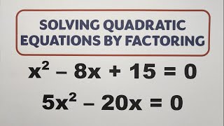 Solving Quadratic Equations by Factoring MathTeacherGon  Grade 9 Math [upl. by Gnehp786]