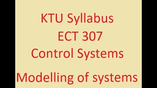 KTU Syllabus Control systems [upl. by Ardnasal]