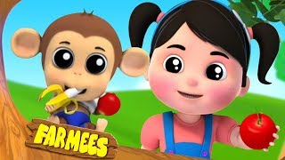 I like to eat Apples and Bananas Song amp More Nursery Rhymes for Kids [upl. by Balfour]