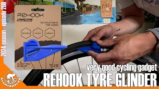 【clemtravlog 208】Fantastic Cycling Gadget  REHOOK TYRE GLIDER easy efficiently change tyre tube [upl. by Seitz]