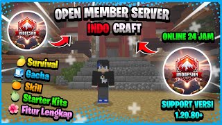 SERVER MINECRAFT VERSI 120 TERBARU  INDONESIAN CRAFT  BISA JAVA DAN MCPE 😱 [upl. by Hardman530]