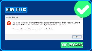 How to Fix You Might Not Have Permission to Use This Network Resource in Windows 111087 [upl. by Yornek]