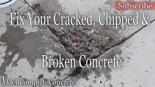 How to fix or repair Chipped Cracked or Broken concrete [upl. by Hooker575]