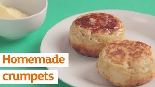 Homemade crumpets  Recipe  Sainsburys [upl. by Etterual]