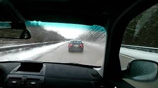 BMW X3 XDrive35d on the Autobahn with top speed [upl. by Airekahs]