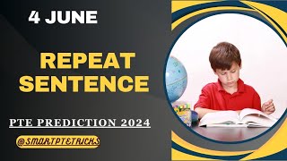 PTE Speaking Repeat Sentence June 2024  repeat sentence practice pte [upl. by Jollenta]