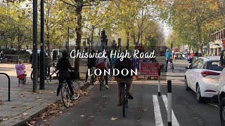 👻 Sunday Afternoon Walk around Chiswick High Road  Lively West London Walk 🎉 [upl. by Alvis]