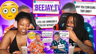 BEEJAY TV  MAKING UP FAKE DISRESPECTFUL QUESTIONS TO ASK MY BOYFRIEND PRANK BAD IDEA  REACTION [upl. by Ahsekahs]