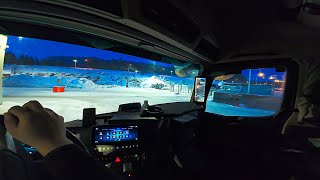 POV TRUCK DRIVING Benz Actros 2763 Morning Trucking EuropeSweden Sundsvall Winter [upl. by Adranoel624]