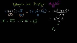 Worked example rationalizing the denominator Hindi [upl. by Anhaj]