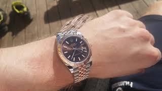 Rolex Datejust 41 two tone with chocolate dial and fluted bezel [upl. by Narmi50]