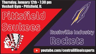 Pittsfield vs RushvilleIndustry  High School Boys Basketball [upl. by Regan]