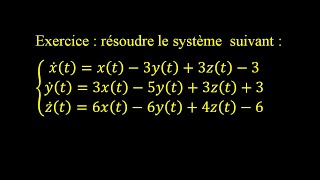 système différentiel  3 équations 3 inconnues [upl. by Bucella]