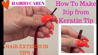 Hair Extension Diy ITip from Keratip [upl. by Lutero954]