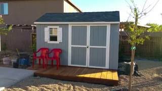 Stratford Wood Shed Assembly Timelapse 12 x 8 and Review from Lowes [upl. by Pruchno]