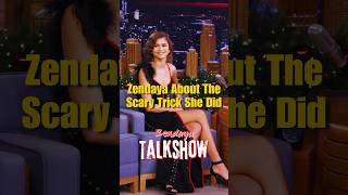 Zendaya About The Scary Trick She Did In The Greatest Showman zendaya jimmyfallon talkshow [upl. by Idden]