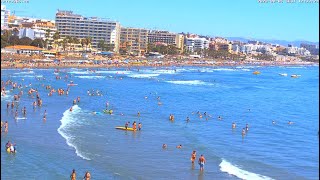 LIVE Webcam in Benalmádena  Playa Fuente de Salud [upl. by Ssepmet]