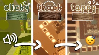 roblox asmr 🌙 I SWITCH KEYBOARDS EVERY TOWER tower of coffee [upl. by Maddox748]